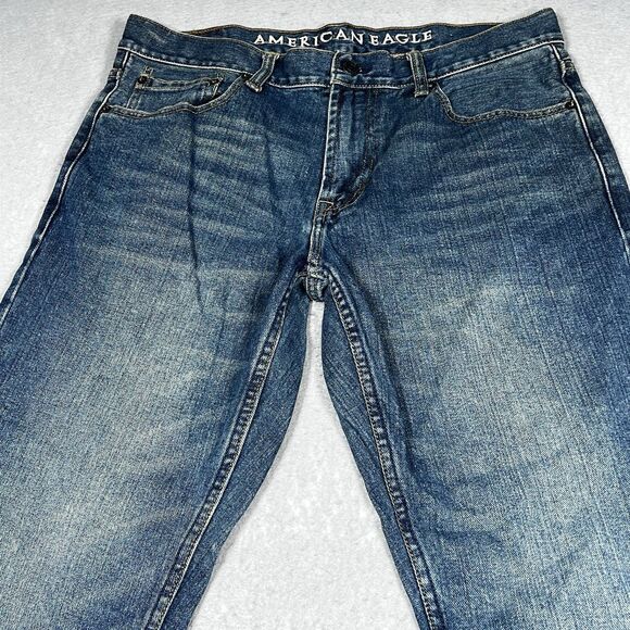 American Eagle Original Bootcut Jeans 34x34 Mens 100% Cotton Medium Wash - Picture 3 of 14